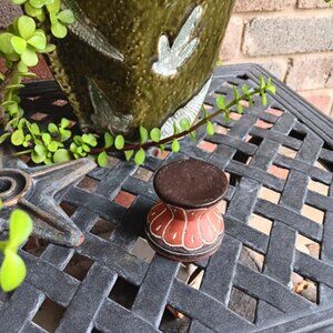 Vintage Mexican Native Terracotta egg cup or small vase